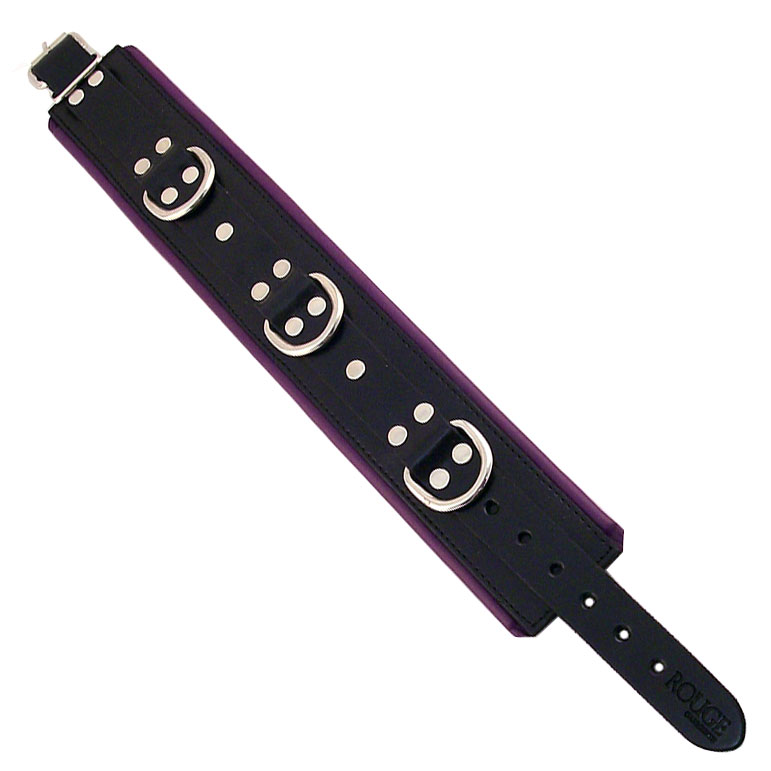 Rouge Garments Black And Purple Padded Collar - Life's Too Fun